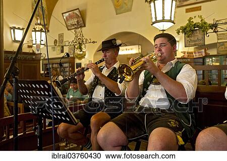 "Marching band performing in the """"Schwemme"""", guest room, Hofbraeuhaus am Platzl beer hall, Munich, Upper Bavaria, Bavaria, Germany, Europe" View Large Photo Image Stock Image - "Marching band performing in the """"Schwemme"""", guest room, Hofbraeuhaus am Platzl beer hall, Munich, Upper Bavaria, Bavaria, Germany, Europe". Fotosearch