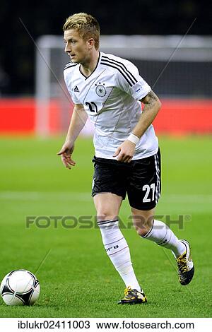 Stock Image - "Marco Reus during the qualifying match for the FIFA World Cup 2014, Germany - Sweden 4: 4, Olympic Stadium, Berlin, Germany, Europe". Fotosearch
