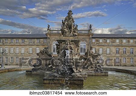 "Margrave Fountain, 1699-1705, equestrian sculpture of Margrave Christian Ernst, von Elias Rantz, in front of the New Palace, Bayreuth, Bavaria, Germany, Europe" View Large Photo Image Picture - "Margrave Fountain, 1699-1705, equestrian sculpture of Margrave Christian Ernst, von Elias Rantz, in front of the New Palace, Bayreuth, Bavaria, Germany, Europe". Fotosearch