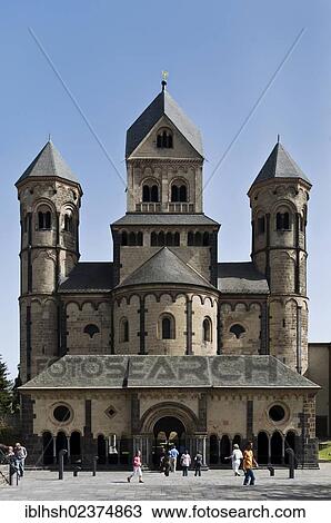 "Maria Laach Abbey, Romanesque facade with the magnificent west entrance, Rhineland-Palatinate, Germany, Europe" View Large Photo Image Stock Image - "Maria Laach Abbey, Romanesque facade with the magnificent west entrance, Rhineland-Palatinate, Germany, Europe". Fotosearch