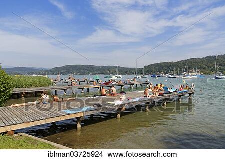 "Maria Loretto bathing beach on Lake Woerthersee, Klagenfurt, Carinthia, Austria, Europe" View Large Photo Image Picture - "Maria Loretto bathing beach on Lake Woerthersee, Klagenfurt, Carinthia, Austria, Europe". Fotosearch