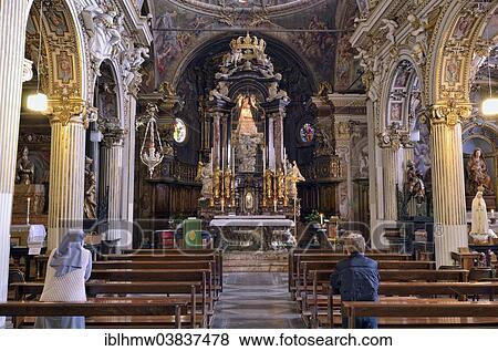 "Marian Church Santuario Santa Maria del Monte, interior, last stop of the historic pilgrimage route to the pilgrimage site of Santa Maria del Monte on Sacro Monte di Varese, UNESCO World Heritage Site, Varese, Lombardy, Italy, Europe" View Large Photo Image Stock Photo - "Marian Church Santuario Santa Maria del Monte, interior, last stop of the historic pilgrimage route to the pilgrimage site of Santa Maria del Monte on Sacro Monte di Varese, UNESCO World Heritage Site, Varese, Lombardy, Italy, Europe". Fotosearch