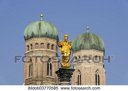 "Marian column and Frauenkirche, Church of Our Lady, Munich, Bavaria, Germany, Europe" View Large Photo Image Stock Photography - "Marian column and Frauenkirche, Church of Our Lady, Munich, Bavaria, Germany, Europe". Fotosearch