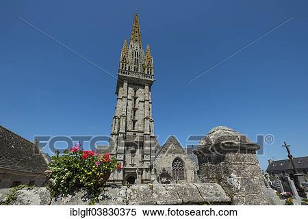 Stock Photography - "Marie de Goulven Church, Goulven, Brittany, France, Europe". Fotosearch