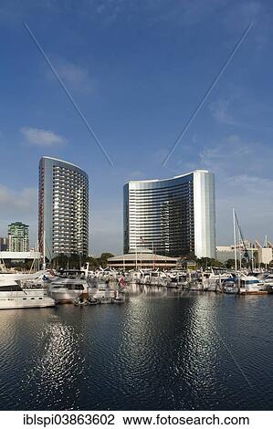 Stock Image - "Marina and skyline, San Diego, California, USA". Fotosearch