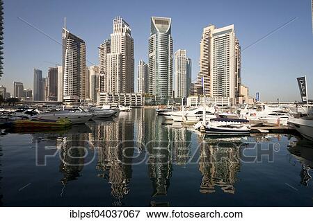 "Marina and skyscrapers, Dubai Marina, Dubai, United Arab Emirates, Asia" View Large Photo Image Stock Photo - "Marina and skyscrapers, Dubai Marina, Dubai, United Arab Emirates, Asia". Fotosearch