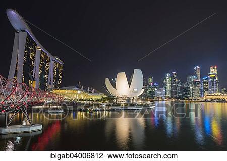 "Marina Bay at night, Singapore, Asia" View Large Photo Image Stock Image - "Marina Bay at night, Singapore, Asia". Fotosearch
