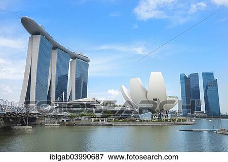 Stock Photo - "Marina Bay Sands Hotel and ArtScience Museum, Singapore, Asia". Fotosearch