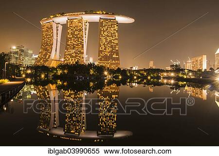 "Marina Bay Sands Hotel reflecting in the water, Singapore, Asia" View Large Photo Image Stock Photography - "Marina Bay Sands Hotel reflecting in the water, Singapore, Asia". Fotosearch