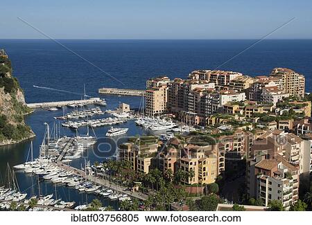 Stock Photography - "Marina, Fontvieille, Monaco, Monte Carlo, Cote d'Azur, France, Europe". Fotosearch