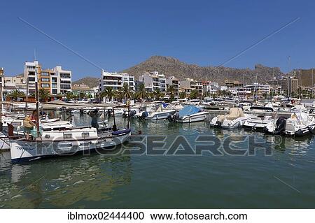 "Marina of Pollenca, Cala Sant Vicenc, Port de Pollenca, Mallorca, Majorca, Balearic Islands, Spain, Europe" View Large Photo Image Stock Image - "Marina of Pollenca, Cala Sant Vicenc, Port de Pollenca, Mallorca, Majorca, Balearic Islands, Spain, Europe". Fotosearch