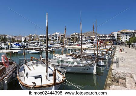 "Marina of Pollenca, Cala Sant Vicenc, Port de Pollenca, Mallorca, Majorca, Balearic Islands, Spain, Europe" View Large Photo Image Stock Photo - "Marina of Pollenca, Cala Sant Vicenc, Port de Pollenca, Mallorca, Majorca, Balearic Islands, Spain, Europe". Fotosearch