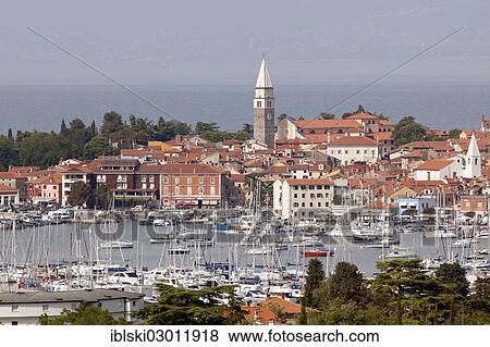 "Marina on the Adriatic coast with the historic town centre of Izola, Slovenia, Europe, Izola, Slovenian Littoral, Slovenia, Europe" View Large Photo Image Stock Photo - "Marina on the Adriatic coast with the historic town centre of Izola, Slovenia, Europe, Izola, Slovenian Littoral, Slovenia, Europe". Fotosearch
