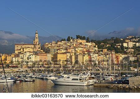 "Marina with the old town of Menton, Menton, Departement Alpes-Maritimes, Region Provence-Alpes-Cote d? ÇÖAzur, France, Europe" View Large Photo Image Stock Image - "Marina with the old town of Menton, Menton, Departement Alpes-Maritimes, Region Provence-Alpes-Cote d? ÇÖAzur, France, Europe". Fotosearch