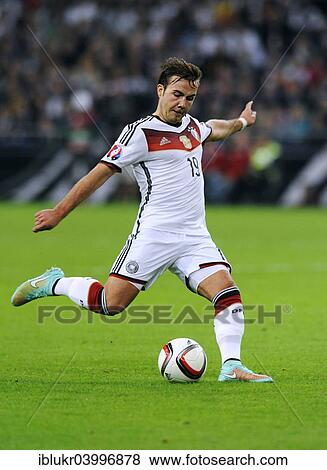Stock Photo - "Mario Gotze, GER, qualifying game for the UEFA Euro 2016, Germany 1 - Ireland 1, Veltins-Arena, Gelsenkirchen, North Rhine-Westphalia, Germany, Europe". Fotosearch