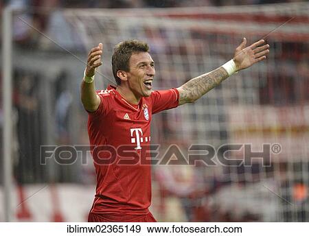 "Mario Mandzukic of FC Bayern Munich celebrating a goal, Allianz Arena, Munich, Bavaria, Germany, Europe" View Large Photo Image Stock Photo - "Mario Mandzukic of FC Bayern Munich celebrating a goal, Allianz Arena, Munich, Bavaria, Germany, Europe". Fotosearch