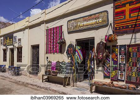 Stock Photography - "Market in the main square, Purmamarca, Jujuy Province, Argentina, South America". Fotosearch