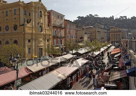 "Market on the Cours Saleya, morning mood, city centre, Nice, Departement Alpes-Maritimes, Region Provence-Alpes-Cote d’Azur, France, Europe" View Large Photo Image Stock Photograph - "Market on the Cours Saleya, morning mood, city centre, Nice, Departement Alpes-Maritimes, Region Provence-Alpes-Cote d’Azur, France, Europe". Fotosearch