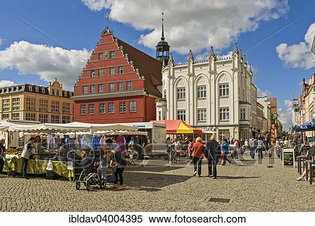 "Market Square, Greifswald, Mecklenburg Vorpommern, Germany, Europe" View Large Photo Image Stock Photography - "Market Square, Greifswald, Mecklenburg Vorpommern, Germany, Europe". Fotosearch