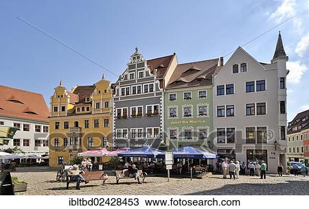 Stock Image - "Market square, Meissen, Saxony, Germany, Europe". Fotosearch