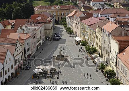 "Market square, Slavonice or Zlabings, Moravia, Czech Republic, Europe" View Large Photo Image Stock Photo - "Market square, Slavonice or Zlabings, Moravia, Czech Republic, Europe". Fotosearch