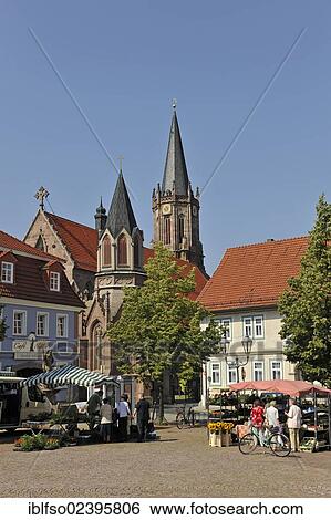 "Market square, St. Aegidienkirche church at the back, Heilbad Heiligenstadt, Eichsfeld, Thuringia, Germany, Europe" View Large Photo Image Stock Photograph - "Market square, St. Aegidienkirche church at the back, Heilbad Heiligenstadt, Eichsfeld, Thuringia, Germany, Europe". Fotosearch