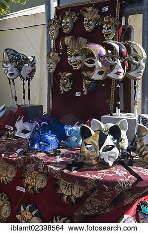 "Market stall from Venice with all kinds of masks, Venetian Fair, Ludwigsburg, Baden-Wuerttemberg, Germany, Europe" View Large Photo Image Picture - "Market stall from Venice with all kinds of masks, Venetian Fair, Ludwigsburg, Baden-Wuerttemberg, Germany, Europe". Fotosearch
