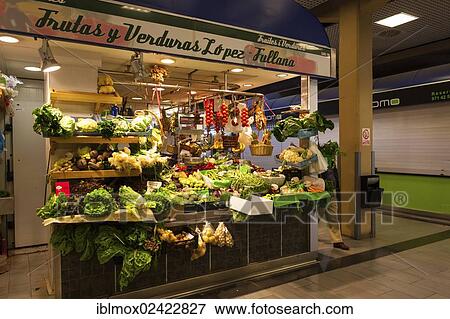 Market stall in the vegetable market, Old Town, Palma de Majorca, Majorca, Balearic Islands, Spain, Europe View Large Photo Image Stock Photo - Market stall in the vegetable market, Old Town, Palma de Majorca, Majorca, Balearic Islands, Spain, Europe. Fotosearch