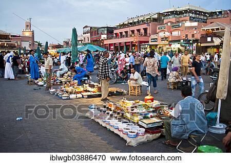 "Market stalls in Djemaa el Fna square, Marrakech, Morocco, Africa" View Large Photo Image Stock Image - "Market stalls in Djemaa el Fna square, Marrakech, Morocco, Africa". Fotosearch