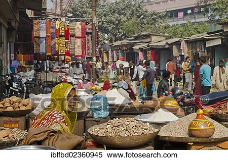 Stock Photography - "Market, Varanasi, India, Asia". Fotosearch