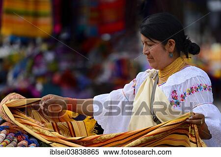 "Market woman selling fabrics, Quito, Ecuador, South America" View Large Photo Image Stock Photography - "Market woman selling fabrics, Quito, Ecuador, South America". Fotosearch