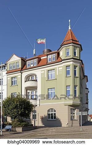 Stock Photo - "Marketplace, Bergen, Rugen, Mecklenburg-Western Pomerania, Germany, Europe". Fotosearch