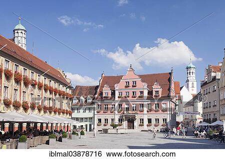 "Marketplace with Steuerhaus, Kreuzherrenkirche and Grosszunft, Memmingen, Lower Allgau, Swabia, Bavaria, Germany, Europe" View Large Photo Image Stock Photograph - "Marketplace with Steuerhaus, Kreuzherrenkirche and Grosszunft, Memmingen, Lower Allgau, Swabia, Bavaria, Germany, Europe". Fotosearch