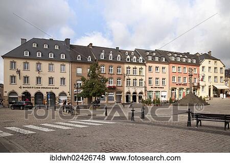 Stock Photo - "Marktplatz square, Echternach, Luxembourg, Europe, PublicGround, Europe". Fotosearch