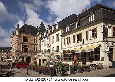 "Marktplatz square with the Dingstuhl, the former courthouse and present Town Hall, Echternach, Luxembourg, Europe, PublicGround, Europe" View Large Photo Image Stock Image - "Marktplatz square with the Dingstuhl, the former courthouse and present Town Hall, Echternach, Luxembourg, Europe, PublicGround, Europe". Fotosearch