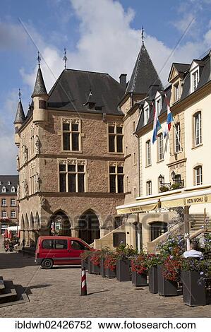 "Marktplatz square with the Dingstuhl, the former courthouse and present Town Hall, Echternach, Luxembourg, Europe, PublicGround, Europe" View Large Photo Image Stock Image - "Marktplatz square with the Dingstuhl, the former courthouse and present Town Hall, Echternach, Luxembourg, Europe, PublicGround, Europe". Fotosearch