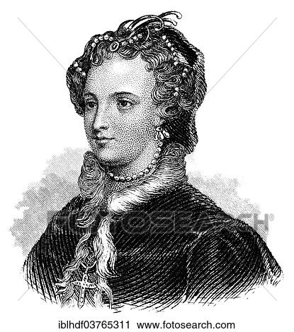 Stock Image - "Mary, Queen of Scots, also known as Mary Stuart or Mary I of Scotland, 1542 - 1587, Queen of Scotland and France". Fotosearch