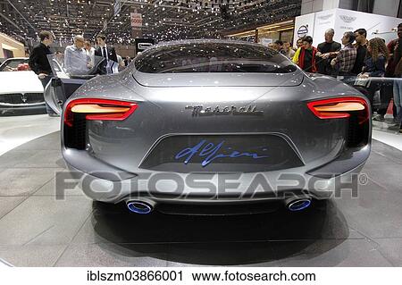 Stock Image - "Maserati Alfieri, prototype, Geneva Motor Show 2014, Canton of Geneva, Switzerland, Europe". Fotosearch