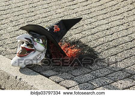 "Mask lying in the street during a carnival parade, traditional carnival celebrations in Basel, Switzerland, Europe" View Large Photo Image Picture - "Mask lying in the street during a carnival parade, traditional carnival celebrations in Basel, Switzerland, Europe". Fotosearch
