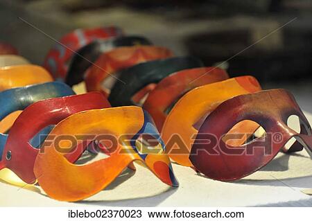 Stock Image - "Masks, souvenirs, Venice, Veneto, Italy, Europe". Fotosearch