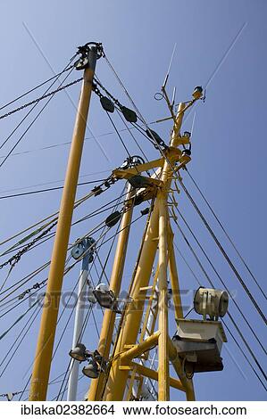 "Mast of a shrimp boat in the port, Norddeich, Norden, East Frisia, Lower Saxony, Germany, Europe" View Large Photo Image Picture - "Mast of a shrimp boat in the port, Norddeich, Norden, East Frisia, Lower Saxony, Germany, Europe". Fotosearch
