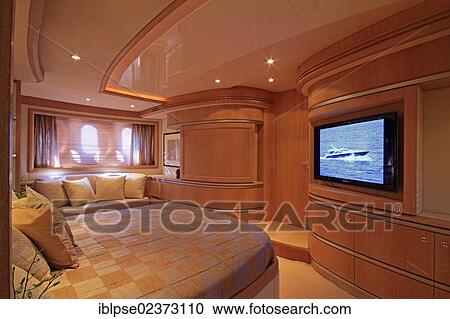 "Master cabin, Leonardo II, a cruiser built by Azimut, type of boat: Leonardo 98, length: 30. 15 m, built in 2004, French Riviera, France, Mediterranean Sea, Europe" View Large Photo Image Stock Image - "Master cabin, Leonardo II, a cruiser built by Azimut, type of boat: Leonardo 98, length: 30. 15 m, built in 2004, French Riviera, France, Mediterranean Sea, Europe". Fotosearch