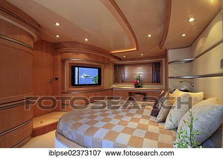 "Master cabin, Leonardo II, a cruiser built by Azimut, type of boat: Leonardo 98, length: 30. 15 m, built in 2004, French Riviera, France, Mediterranean Sea, Europe" View Large Photo Image Stock Photo - "Master cabin, Leonardo II, a cruiser built by Azimut, type of boat: Leonardo 98, length: 30. 15 m, built in 2004, French Riviera, France, Mediterranean Sea, Europe". Fotosearch