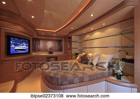 "Master cabin, Leonardo II, a cruiser built by Azimut, type of boat: Leonardo 98, length: 30. 15 m, built in 2004, French Riviera, France, Mediterranean Sea, Europe" View Large Photo Image Stock Photo - "Master cabin, Leonardo II, a cruiser built by Azimut, type of boat: Leonardo 98, length: 30. 15 m, built in 2004, French Riviera, France, Mediterranean Sea, Europe". Fotosearch