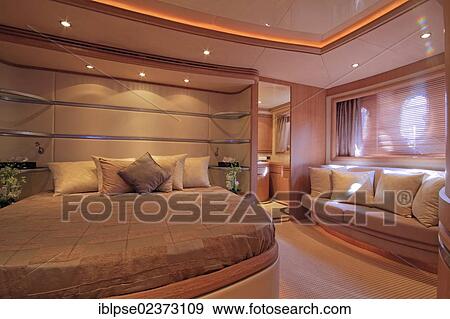 "Master cabin, Leonardo II, a cruiser built by Azimut, type of boat: Leonardo 98, length: 30. 15 m, built in 2004, French Riviera, France, Mediterranean Sea, Europe" View Large Photo Image Stock Photo - "Master cabin, Leonardo II, a cruiser built by Azimut, type of boat: Leonardo 98, length: 30. 15 m, built in 2004, French Riviera, France, Mediterranean Sea, Europe". Fotosearch