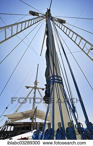 "Masts and awning, Buginese Schooner, Seven Seas Liveaboard, Dampier Strait, West Papua, Indonesia, Asia" View Large Photo Image Stock Image - "Masts and awning, Buginese Schooner, Seven Seas Liveaboard, Dampier Strait, West Papua, Indonesia, Asia". Fotosearch