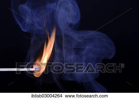 "Match being lit, blue smoke" View Large Photo Image Picture - "Match being lit, blue smoke". Fotosearch