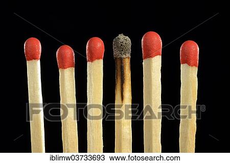"Matches with one burnt match head, symbolic image of burn-out, bullying, exclusion, loner, Germany, Europe" View Large Photo Image Stock Image - "Matches with one burnt match head, symbolic image of burn-out, bullying, exclusion, loner, Germany, Europe". Fotosearch