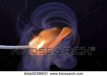"Matchstick being ignited, with blue smoke" View Large Photo Image Stock Image - "Matchstick being ignited, with blue smoke". Fotosearch