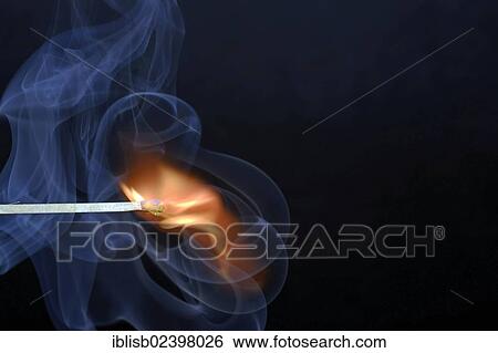 "Matchstick being ignited, with blue smoke" View Large Photo Image Stock Photograph - "Matchstick being ignited, with blue smoke". Fotosearch